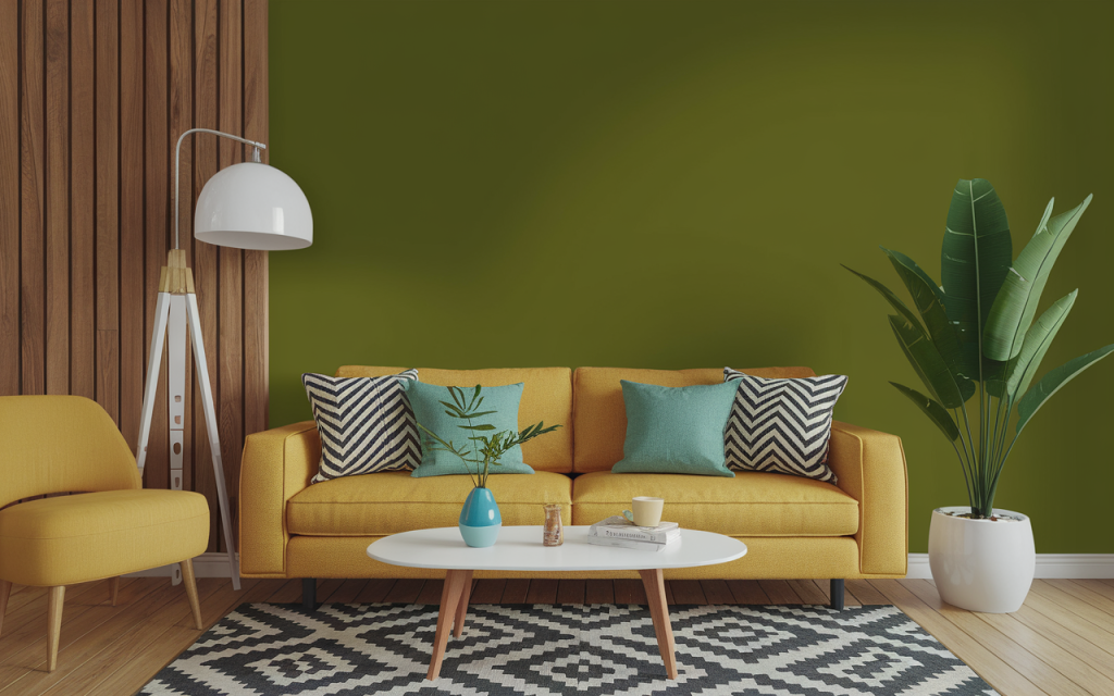 Idées peinture mur salon : tendances 2025 éco-responsables